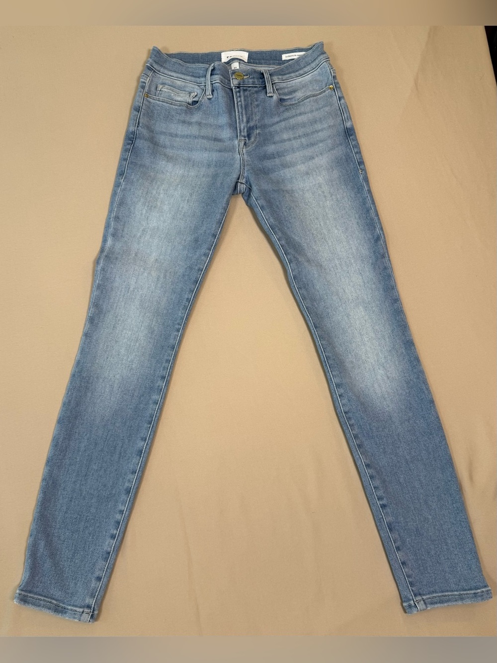 FRAME Le Skinny de Jeanne, Mid Rise Ankle LengthJean, Light Wash, Size 27.